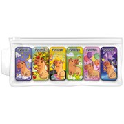 Корректирующая лента FUNSTER (ФАНСТЕР) "КАПИБАРЫ", 5 мм х 5 м, КОМПЛЕКТ 6 штук, пенал с zip-замком, 273021