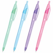 Ручка шариковая автоматическая масляная BRAUBERG "DUAL COLOR", СИНЯЯ, игольчатый наконечник 0,7 мм, линия письма 0,35 мм, 144327