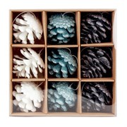 Украшение ёлочное 9 шт., 4 см, "Шишки", пластик, ЗОЛОТАЯ СКАЗКА, 592455