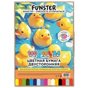 Цветная бумага А4 ТОНИРОВАННАЯ В МАССЕ, 160 листов, 16 цветов, в коробе, 80 г/м2, FUNSTER (ФАНСТЕР), 210х297 мм, 117618