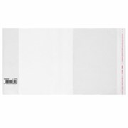 Обложка ПП со штрихкодом для тетрадей и дневников, КЛЕЙКИЙ КРАЙ, 80 мкм, 210х380 мм, универсальная, прозрачная, ПИФАГОР, 229342