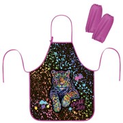 Фартук с нарукавниками для уроков труда ЮНЛАНДИЯ, регулировка по росту, 46х54 см, "Bright wildlife", 273764