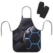 Фартук с нарукавниками для уроков труда ЮНЛАНДИЯ, регулировка по росту, 46х54 см, "Soccer ball", 273765