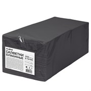 Салфетки бумажные 2-х слойные, 33x33 см, 200 штук в упаковке, 1/4 сложение, LAIMA, черные, 116660