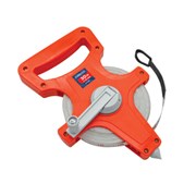 Рулетка геодезическая 30 м х 13 мм, лента фибергласс, открытый корпус, RABBITEX (РАББИТЕКС), 671367