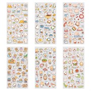 Наклейки декоративные "Милые животные", 17,5х9 см, ассорти 6 видов, FUNSTER (ФАНСТЕР), 6666081