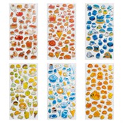 Наклейки гелевые "Аппетитное ассорти", 17,5х9 см, ассорти 6 видов, FUNSTER (ФАНСТЕР), 666083