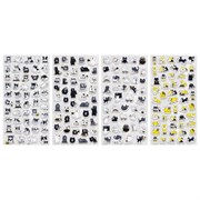 Наклейки декоративные "Забавные зверята", 17,5х9 см, ассорти 4 вида, FUNSTER (ФАНСТЕР), 666097