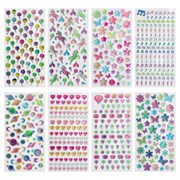 Наклейки гелевые "Яркое ассорти", 17,5х9 см, ассорти 8 видов, FUNSTER (ФАНСТЕР), 666101