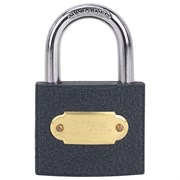 Замок навесной чугунный "Стандарт", ширина 50 мм, английский, 3 ключа, ГРАНДМАСТЕР, 671292