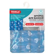 Шторка для ванной ПОЛИЭСТЕР, 180х180 см, кольца в комплекте, МОРЕ, PRIMILA (ПРИМИЛА), 700077