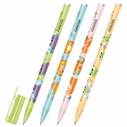 Ручка стираемая гелевая с принтом FUNSTER (ФАНСТЕР) "CUTE ANIMALS", СИНЯЯ, корпус ассорти, игольчатый наконечник 0,5 мм, линия 0,35мм 144410