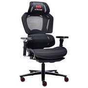 Кресло ATRONE (АТРОН) "Optimus ER-707", адаптивный механизм со слайдером, сетка, черный/красный, 532968