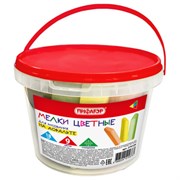 Мел в ведерке для рисования на асфальте 18 штук, ПИФАГОР, цветной квадратный УТОЛЩЕННЫЙ, 274124