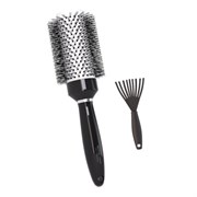 Расческа для волос термобрашинг 24,5х6х4,5 см, круглая + щетка для чистки В ПОДАРОК, MONTE VITA (МОНТЕ ВИТА), 457433