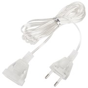 Удлинитель для электрогирлянд 5 м, прозрачный шнур, пакет, ЗОЛОТАЯ СКАЗКА, 592555