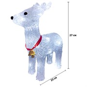 Фигурка LED "Олень", 27 см, 24 LED, холодный белый, батарейки, ЗОЛОТАЯ СКАЗКА, 592560