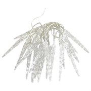 Электрогирлянда-нить комнатная "Сосульки" 2 м, 20 LED, холодный белый, батарейки, ЗОЛОТАЯ СКАЗКА, 592561