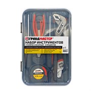 Набор инструментов столярно-слесарный, 9 предметов, пластиковый бокс, ГРАНДМАСТЕР, 671325