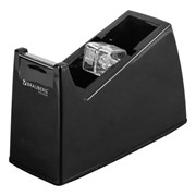 Диспенсер для клейкой ленты шириной до 26 мм, ЧЕРНЫЙ (лента в подарок!), утяжеленный большой, BRAUBERG, 701459