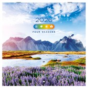 Календарь настенный перекидной 2026 г., BRAUBERG, 12 листов, 28,5х28,5 см, "Времена года", 116925