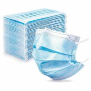Маски одноразовые КОМПЛЕКТ 50 шт. медицинские 3-х слойные голубые (фильтр мельтблаун) SENSE, короб