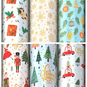 Бумага упаковочная новогодняя С ЭФФЕКТАМИ (1 шт.) "Twinkle", 70х100 см, ассорти, ЗОЛОТАЯ СКАЗКА, 592612