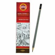 Карандаш чернографитный KOH-I-NOOR "1860", 1 шт., 6B, корпус серый, 186006B00104