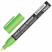 Маркер меловой CHALK LIQUID MARKER, ЗЕЛЕНЫЙ, 3 мм, стираемый, BRAUBERG "CHALK", 152587