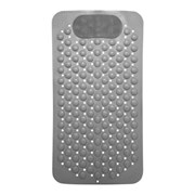 Коврик для ванны противоскользящий с теркой для ступней 68х36 см, серый, ПВХ, присоски, PRIMILA (ПРИМИЛА), 700389