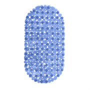 Коврик для ванны противоскользящий 64х36 см "Ручей", овальный, голубой, ПВХ, присоски, PRIMILA (ПРИМИЛА), 700390