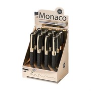 Ручка шариковая BRUNO VISCONTI MONACO SPACE, СИНЯЯ, черный корпус с глиттером, линия 0,4 мм, 20-0125/52