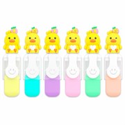 Набор текстовыделителей с топперами 6 ЦВЕТОВ ПАСТЕЛЬ, "НЕЖНЫЕ ЦЫПЛЯТА", линия 1-4мм, FUNSTER (ФАНСТЕР), 152653