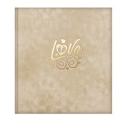 Фотоальбом-анкета детский 23х25 см, 32 листа, стикеры, открытка, конверт, бежевый бархат, BRAUBERG, 391421