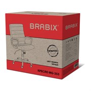 Кресло BRABIX "Win MG-353", кожзаменитель, разборное пятилучие, черное, 532981