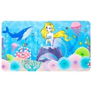 Коврик для ванны противоскользящий 70х40 см с печатью "Русалка", ПВХ, присоски, PRIMILA (ПРИМИЛА), 700371
