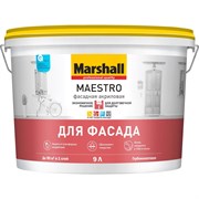 Латексная краска для фасадных поверхностей MARSHALL MAESTRO ФАСАДНАЯ