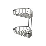 Металлическая угловая двухъярусная полка Ekko E335-1