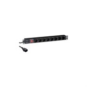 Блок розеток ExeGate ServerPro PDU-19H806 Al-8S-C14-3CU-SW