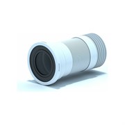Короткий гибкий удлинитель для унитаза АНИ пласт K718R