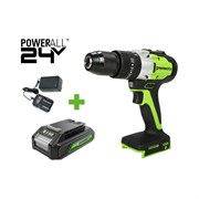 Бесщеточная ударная дрель-шуруповерт GreenWorks GD24DD60