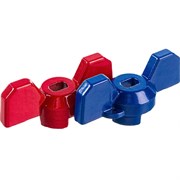 Рукоятка для шарового крана Profactor бабочка, красный/синий 1 дюйм
