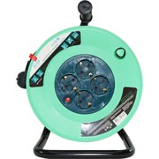 Удлинитель на катушке Jilion UK-4g-30m-Z с 4 евророзетками (с/з) 30м