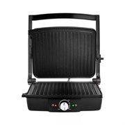 Электрогриль KITFORT KT-1656, 2000 Вт, фиксированные панели, регулировка температуры, серебристый