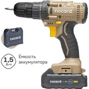 Аккумуляторная дрель-шуруповерт Nocord NCD-20.2.15.C