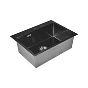 Кухонная мойка из нержавеющей стали WISENT с pvd покрытием с сифоном 6045b (60x45см) WS36045B/WGER019B