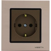 Одинарная розетка Metronex Exclusive Champagne Metallic