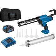 Аккумуляторный пистолет для герметика BULL CG 1860 SET(1x4)