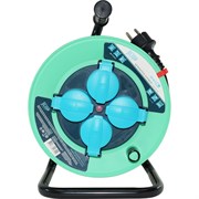 Удлинитель на катушке Jilion UK-4g-50m-Z-IP44 с 4 евророзетками IP44 (с/з) 50м