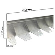 Алюминиевый бордюр ГеоПластБорд АЛ2500.120к